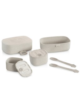 Juego de Picnic de 5 piezas Miniland Naturmeal on the go gris piedra - Inicio