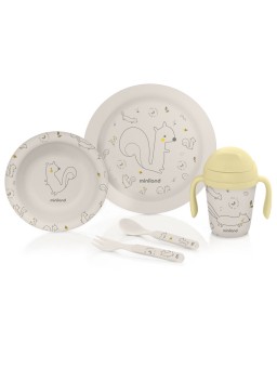 Vajilla de 5 piezas de bambú Miniland Naturmeal - Alimentación
