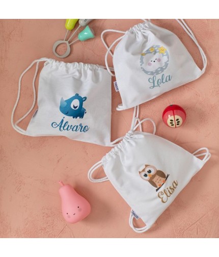 Talega blanca con asas - Inicio