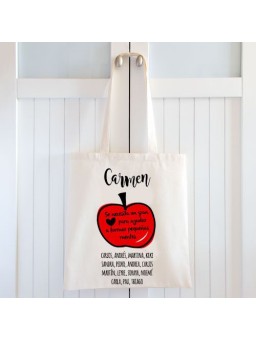 Bolsa algodón profes manzana - Personalizados