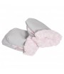 MANOPLAS PARA COCHE BEBÉ GRIS Y ROSA - Accesorios