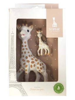 Mordedor Sophie La Girafe + llavero Mini Sophie - Juguetes
